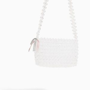 zara clear beaded bag